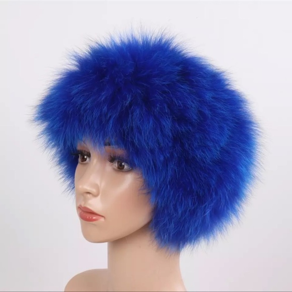 Faux Fur Hi-Grade Neck Warmer Multi Wear Hair Band Headwarmer Black Headdress - Picture 2 of 2